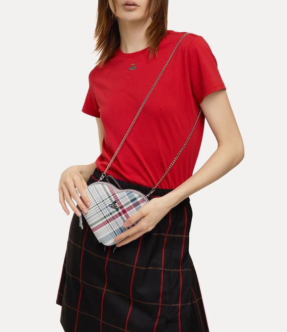 Vivienne Westwood Heart Crossbody Bag in MADRAS CHECK